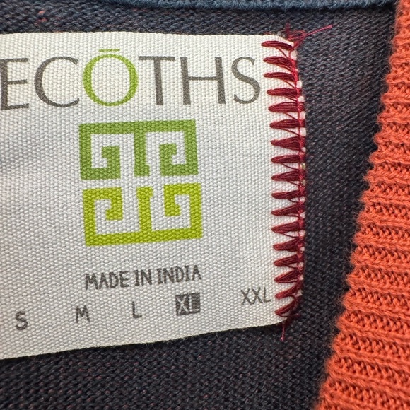 NWT Ecoths Fair Trade Organic Men's Maddox Sweater Mockneck Arabian Spice / xlg - Picture 6 of 11